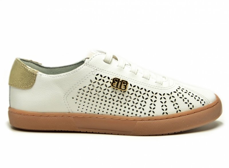 Półbuty sneakersy 36 białe skóra  BOTTERO 376604 skórzane ażurowane