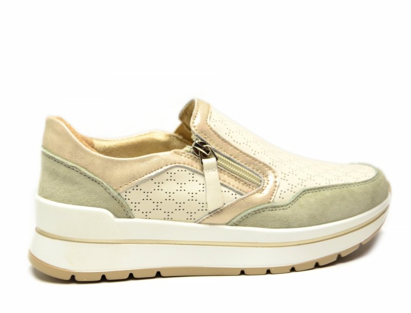 Półbuty sneakersy 39 skóra FILIPPO 6777 beżowe skórzane beż