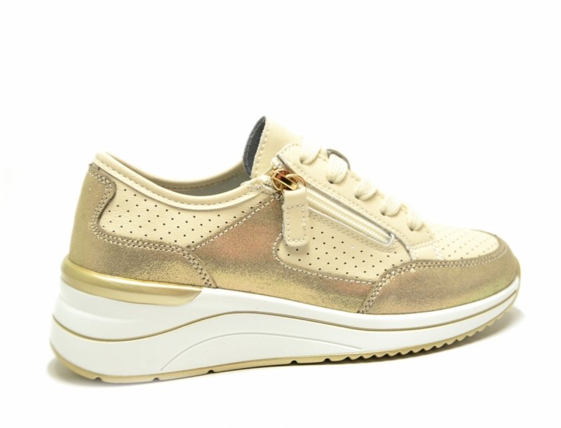 Półbuty sneakersy skóra 38 beżowe SOKOLSKI 391 beż skórzane