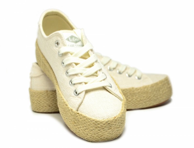 Półbuty espadryle 41 trampki LEE COOPER białe 3284 kremowe