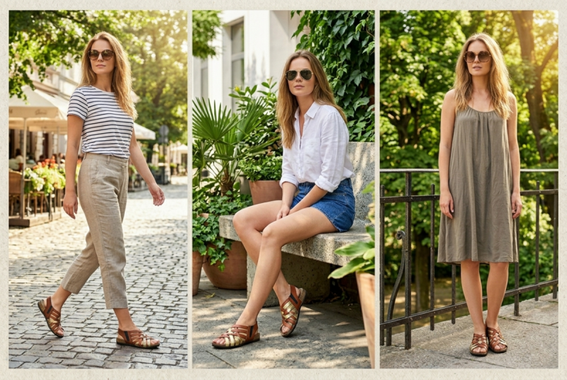 Sandały camel złote 38 skóra VERANO 1101 skórzane brązowe plecionka