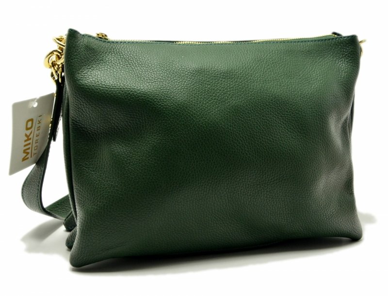 TOREBKA listonoszka skóra zielona MIKO skórzana