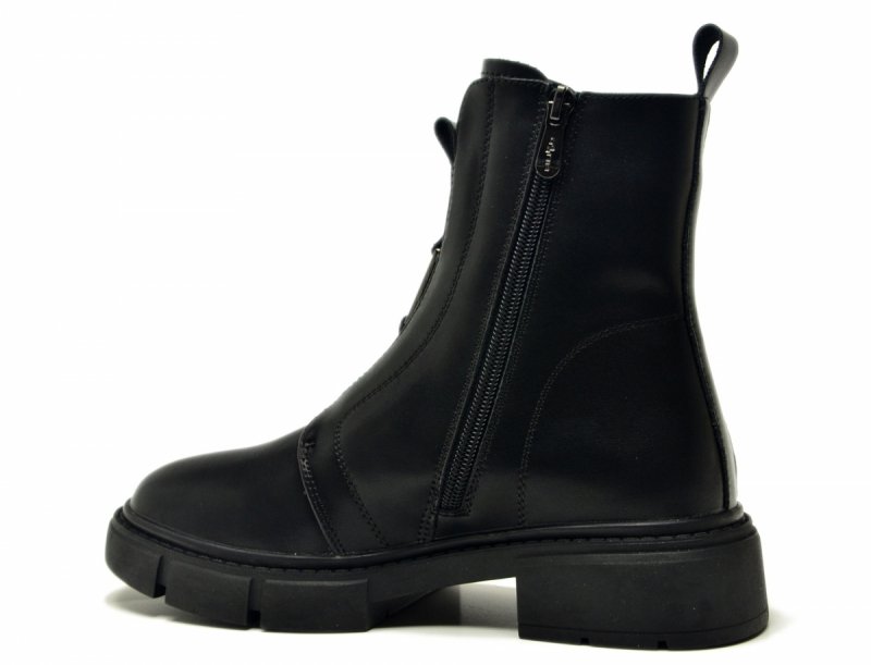 Botki 41 skóra FILIPPO 6524 czarne skórzane damskie 