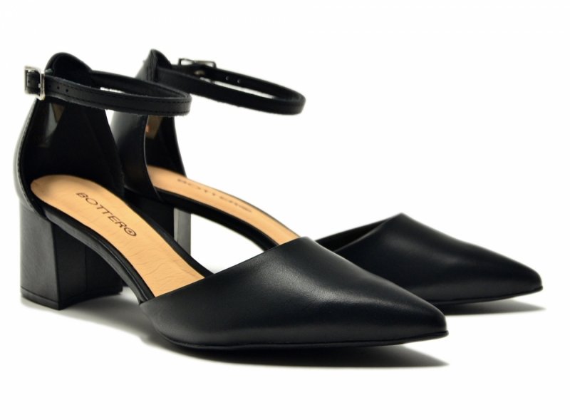 Czółenka 40 skórzane BOTTERO 354902 skóra czarne na pasek