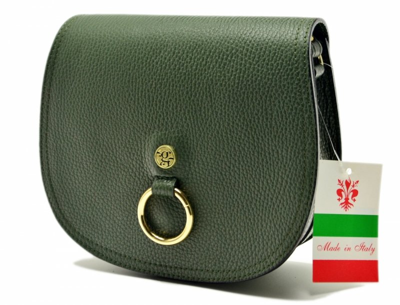TOREBKA listonoszka skóra zielona skórzana GREGORIO  
