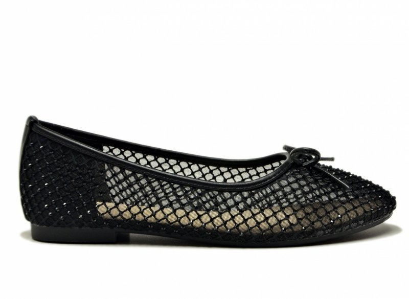 Baleriny 38 czarne VINCEZA 62270 kryształki półbuty