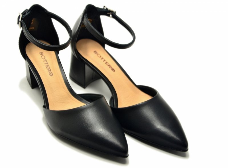 Czółenka 40 skórzane BOTTERO 354902 skóra czarne na pasek