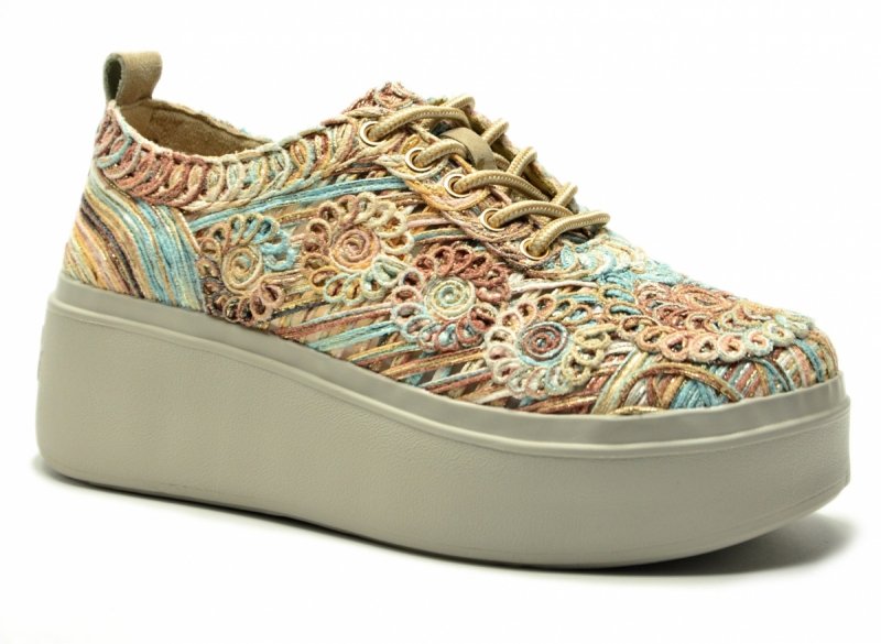 Sneakersy kolorowe 39 FILIPPO 7799 półbuty beżowe turkusowe