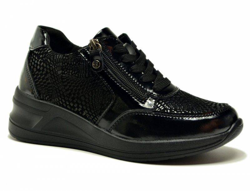 Półbuty sneakersy 37 skóra FILIPPO 6352 czarne skórzane 