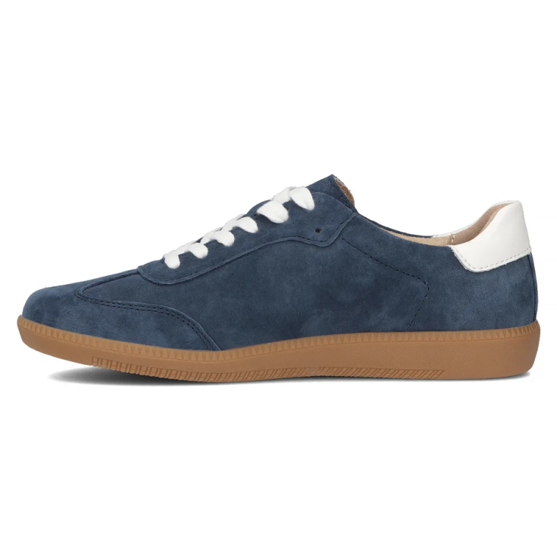 Półbuty sneakersy 38 skóra FILIPPO 6741 granatowe skórzane zamsz