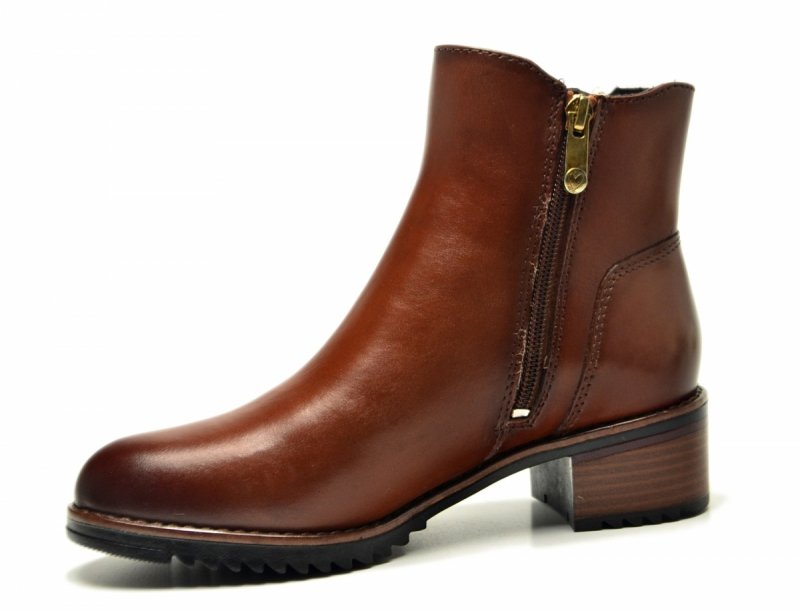 Botki 36 MARCO TOZZI skóra 25376 brązowe skórzane brąz