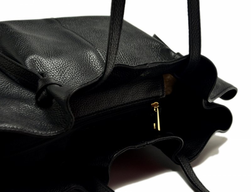 TOREBKA damska skóra czarna skórzana LAURA BIAGGI 