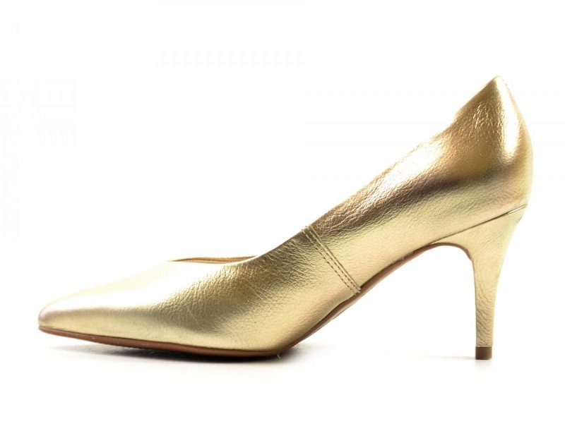 Czółenka 37 szpilki BOTTERO skóra złote skórzane 353721
