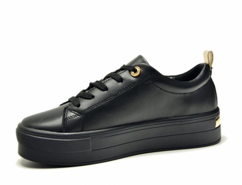 Półbuty sneakersy 41 skóra FILIPPO 3533 czarne skórzane 