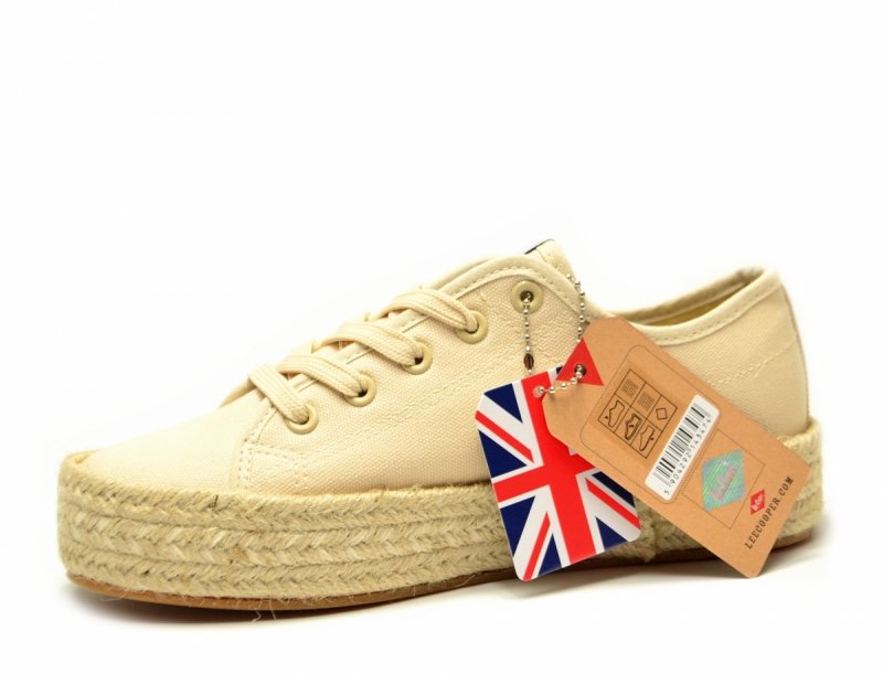 Półbuty espadryle 38 trampki LEE COOPER beżowe 3215 beż