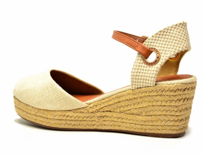 Sandały WRANGLER 39 BELA espadryle beżowe na koturnie