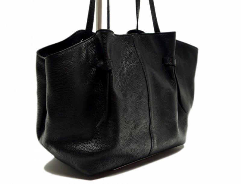 TOREBKA damska skóra czarna skórzana LAURA BIAGGI 