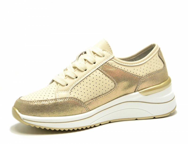 Półbuty sneakersy skóra 37 beżowe SOKOLSKI 391 beż skórzane