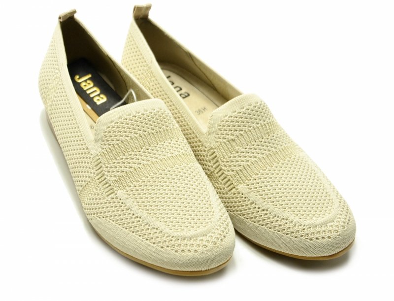 Półbuty mokasyny baleriny 37 JANA 24266 beżowe beż 