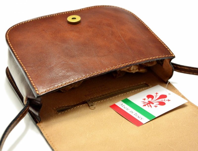 TOREBKA listonoszka skóra brązowa skórzana GREGORIO brąz