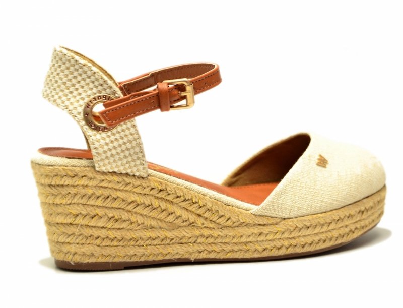 Sandały WRANGLER 36 BELA espadryle beżowe na koturnie