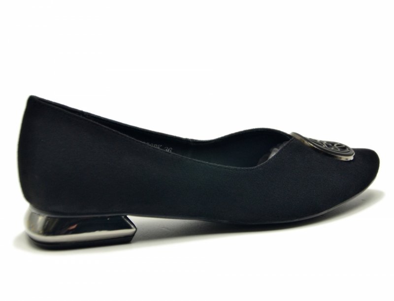 Baleriny półbuty 37 czarne zamsz POTOCKI 26-12808