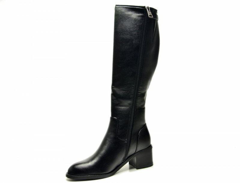 Kozaki 38 VINCEZA 58589 czarne damskie na obcasie