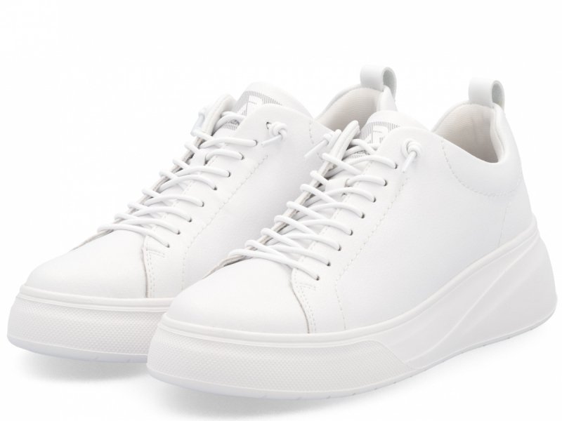 Półbuty sneakersy 40 RIEKER W2301 białe skóra damskie skórzane
