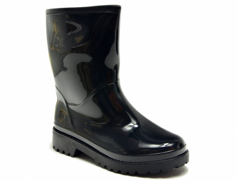 Kalosze damskie czarne 37 lakier