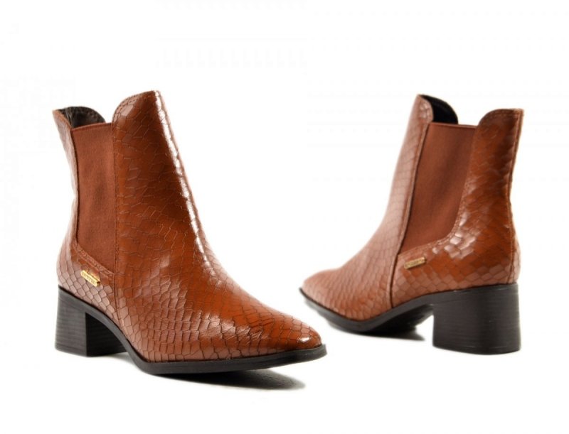 Botki 39 BOTTERO 336001 skóra camel brąz