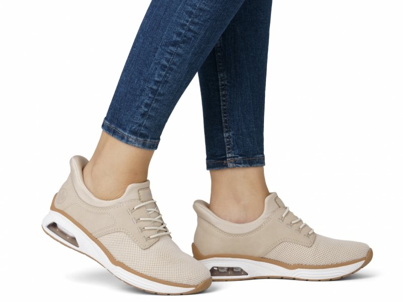 Półbuty sneakersy 36 RIEKER M5665 beżowe beż damskie