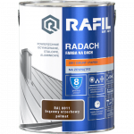 Radach 5L BRĄZ-OWY Orzechowy RAL8011 PÓŁMAT farba na dach Rafil ocynk stal aluminium 