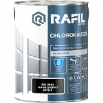 Rafil Chlorokauczuk 5L Czarny Głęboki RAL9005 czarna farba metalu betonu emalia chlorokauczukowa 