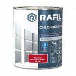 Rafil Chlorokauczuk 0,75L Czerwony Drogowy RAL3020 farba metalu betonu emalia chlorokauczukowa