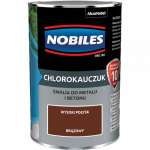 Chlorokauczuk 0,9L BRĄZ-OWY Nobiles farba metalu betonu emalia stali żeliwa