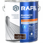 Radach 10L BRĄZ-OWY Czekoladowy RAL8017 PÓŁMAT farba na dach Rafil ocynk stal aluminium 