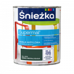 Śnieżka Emalia Akrylowa 0,8L ZIELONY RAL6005 CIEMNY PÓŁPOŁYSK Farba Supermal wodna szybkoschnąca