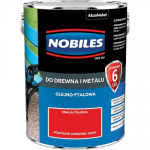 Nobiles olejna 5L CZERWONY JASNY czerwona Ftalonal farba olejno-ftalowa drewna metalu betonu emalia