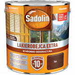 Sadolin Extra lakierobejca 2,5L TEK TIK TEAK 3 PÓŁMAT do drewna fasad domków okien drzwi