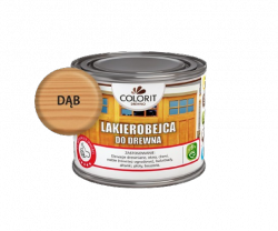 Colorit Lakierobejca Do Drewna 375ml DĄB szybkoschnąca satynowa farba wodna boazerii elewacji okien drzwi