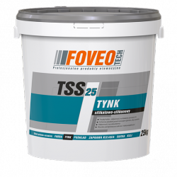 Foveo Tynk Silikatowo-Silikonowy TSS25 25kg Baranek 1,5mm BIAŁY Dekoracyjny Paroprzepuszczalny Elewacyjny - TYLKO ODBIÓR OSOBISTY LUB WYSYŁKA NA PALECIE