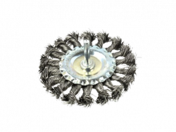 Szczotka druciana tarczowa 100mm drut skręcany trzpień pleciona GEKO