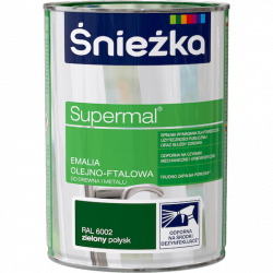 Śnieżka Olejna ZIELONY RAL6002 0,8L Supermal farba olejno-ftalowa drewna metalu emalia połysk
