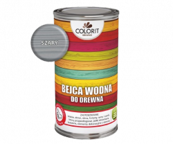 Colorit Bejca Wodna do drewna 0,5L SZARY 500ml szybkoschnąca bezzapachowa dekoracyjna