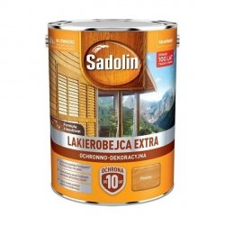 Sadolin Extra lakierobejca 5L PINIA PINIOWY 2 PÓŁMAT do drewna fasad domków okien drzwi