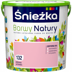 Śnieżka Barwy Natury 2,5L Różana Altanka 132 mat farba do wnętrz ścian sufitów emulsja