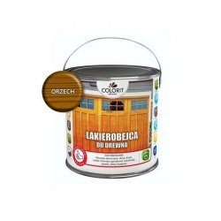 Colorit Lakierobejca Do Drewna 2,5L ORZECH szybkoschnąca satynowa farba wodna boazerii elewacji okien drzwi