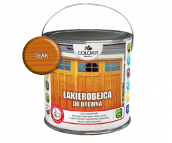 Colorit Lakierobejca Do Drewna 2,5L TEAK TIK TEK szybkoschnąca satynowa farba wodna boazerii elewacji okien drzwi