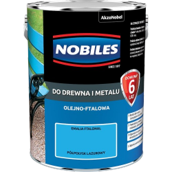 Nobiles olejna 5L LAZUROWY niebieski błękitny Ftalonal farba olejno-ftalowa drewna metalu betonu emalia