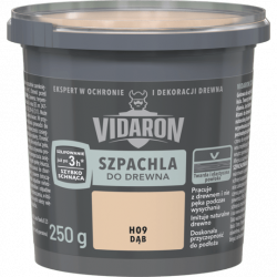 Vidaron Szpachla do Drewna 0,25kg DĄB H09 szpachlówka akrylowa gotowa zawiera terpentynę